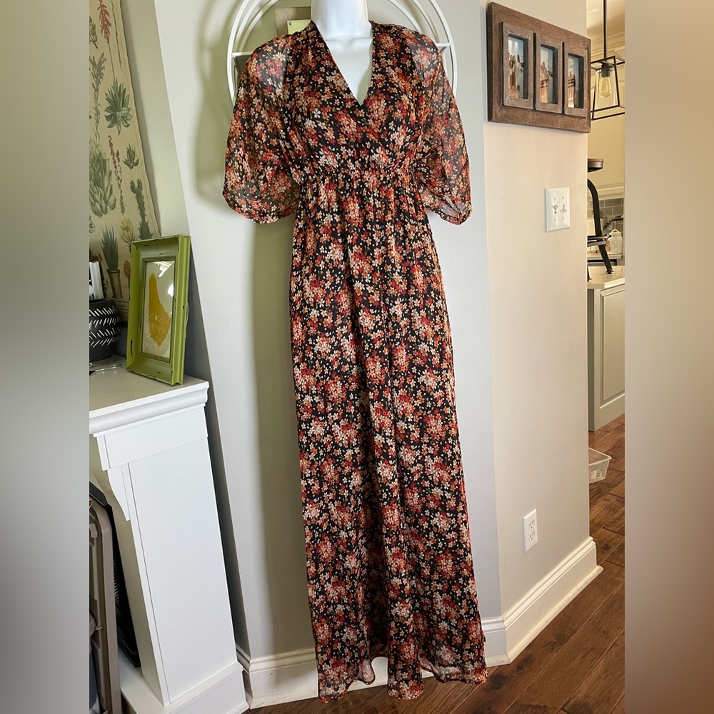 Aakaa Boho Wrap Maxi Dress